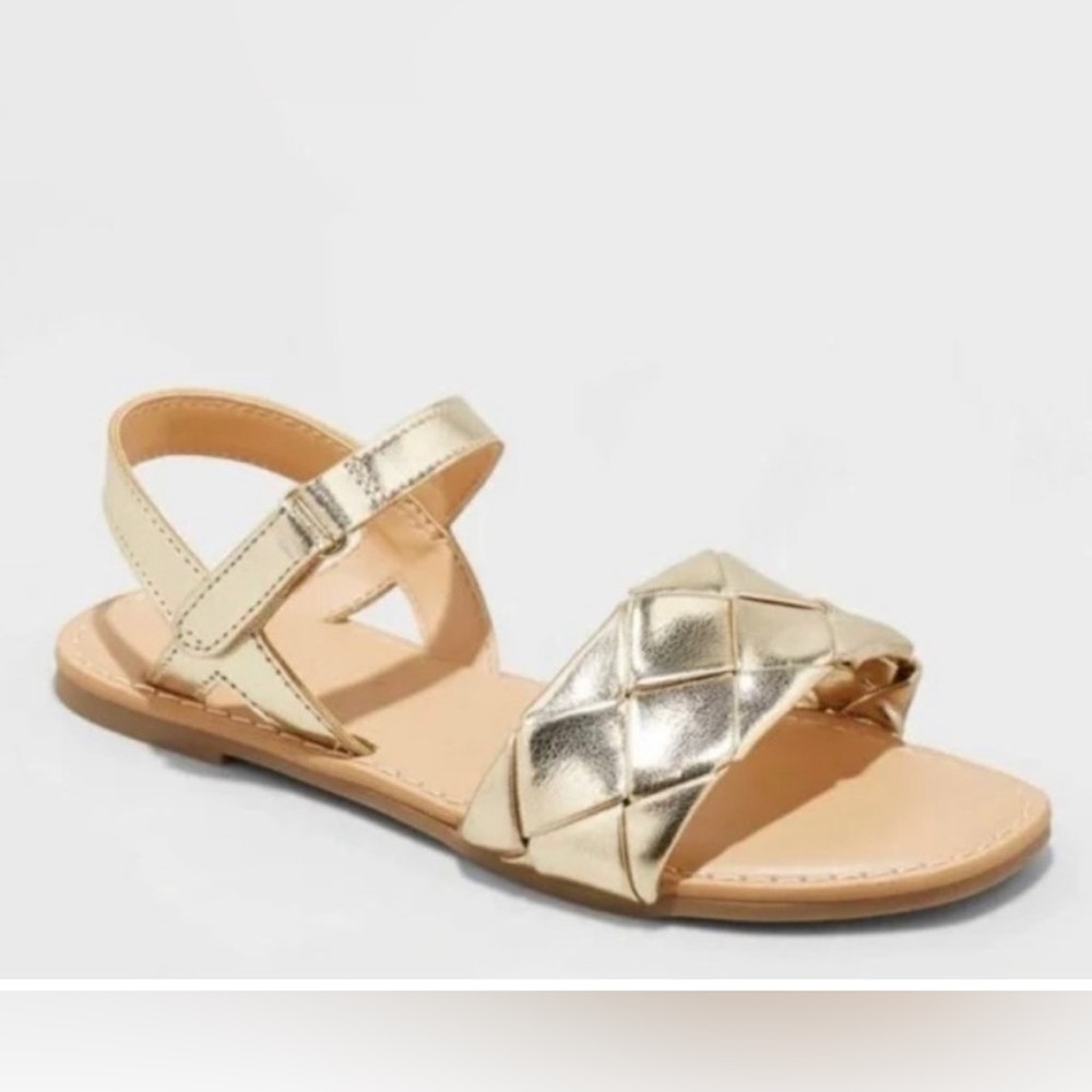 Cat & Jack Julia Metallic Ankle Strap Sandals